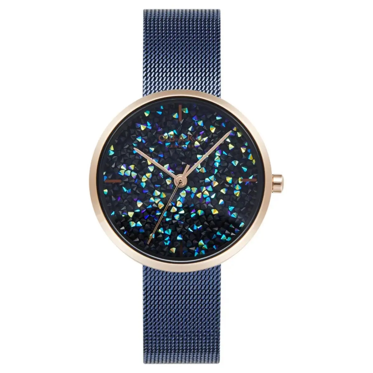 Women`s Glimmer Dark Blue Dial Watch - V289LHVLML by Obaku
