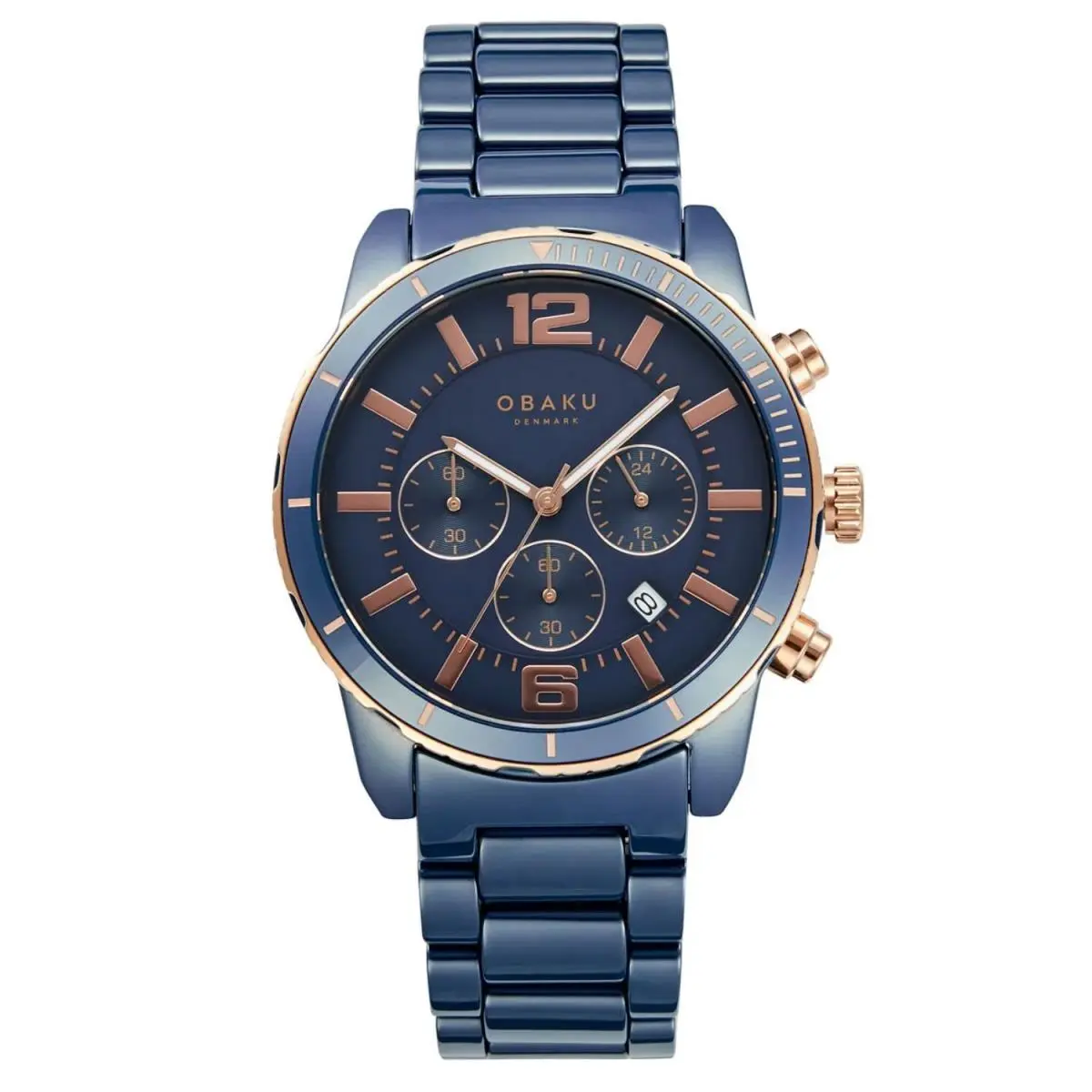 Obaku Men`s Falk Blue Dial Watch - V278GCSLCL