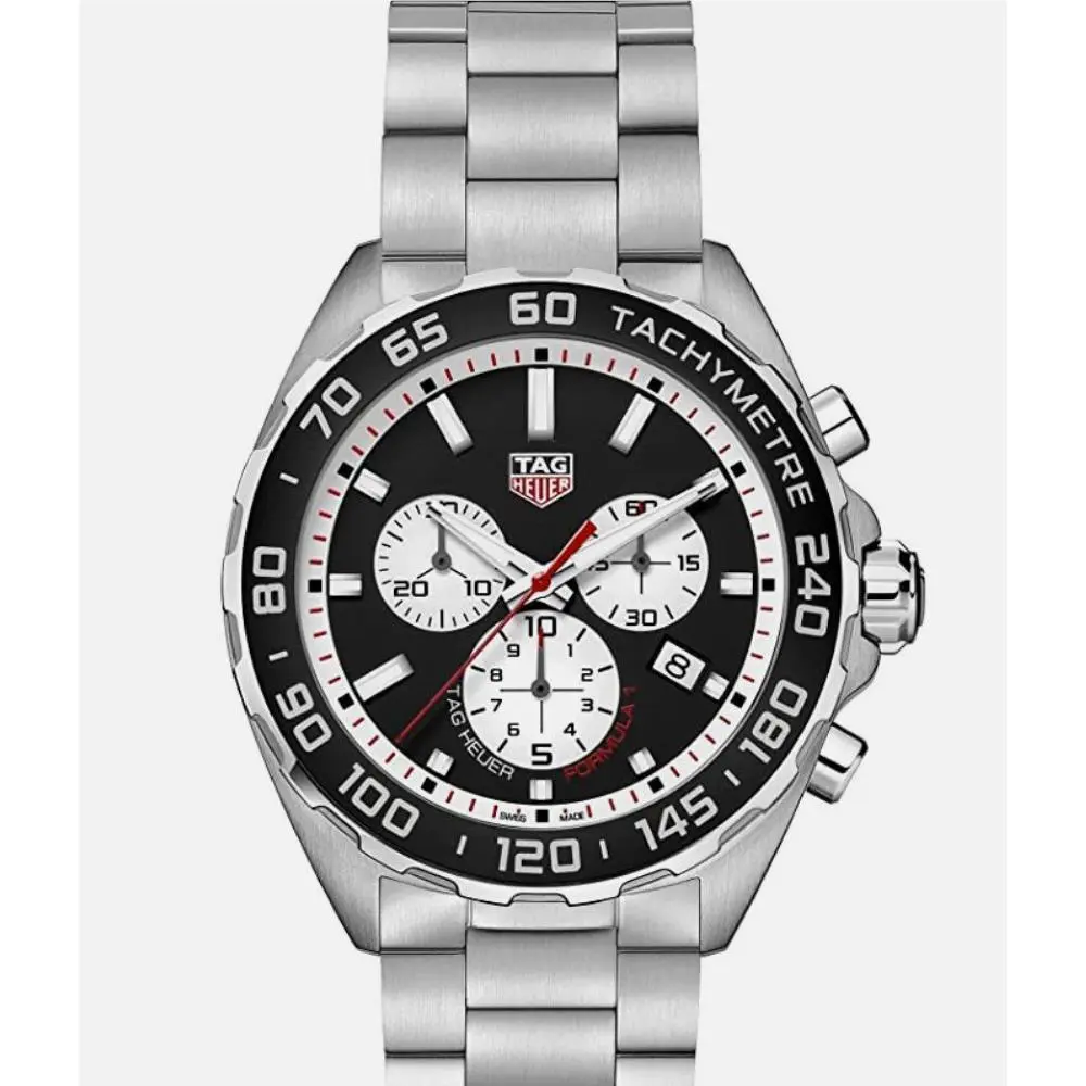 CAZ101E.BA0842 Formula 1 Chronograph Black Quartz Watch Box Papers by Tag Heuer
