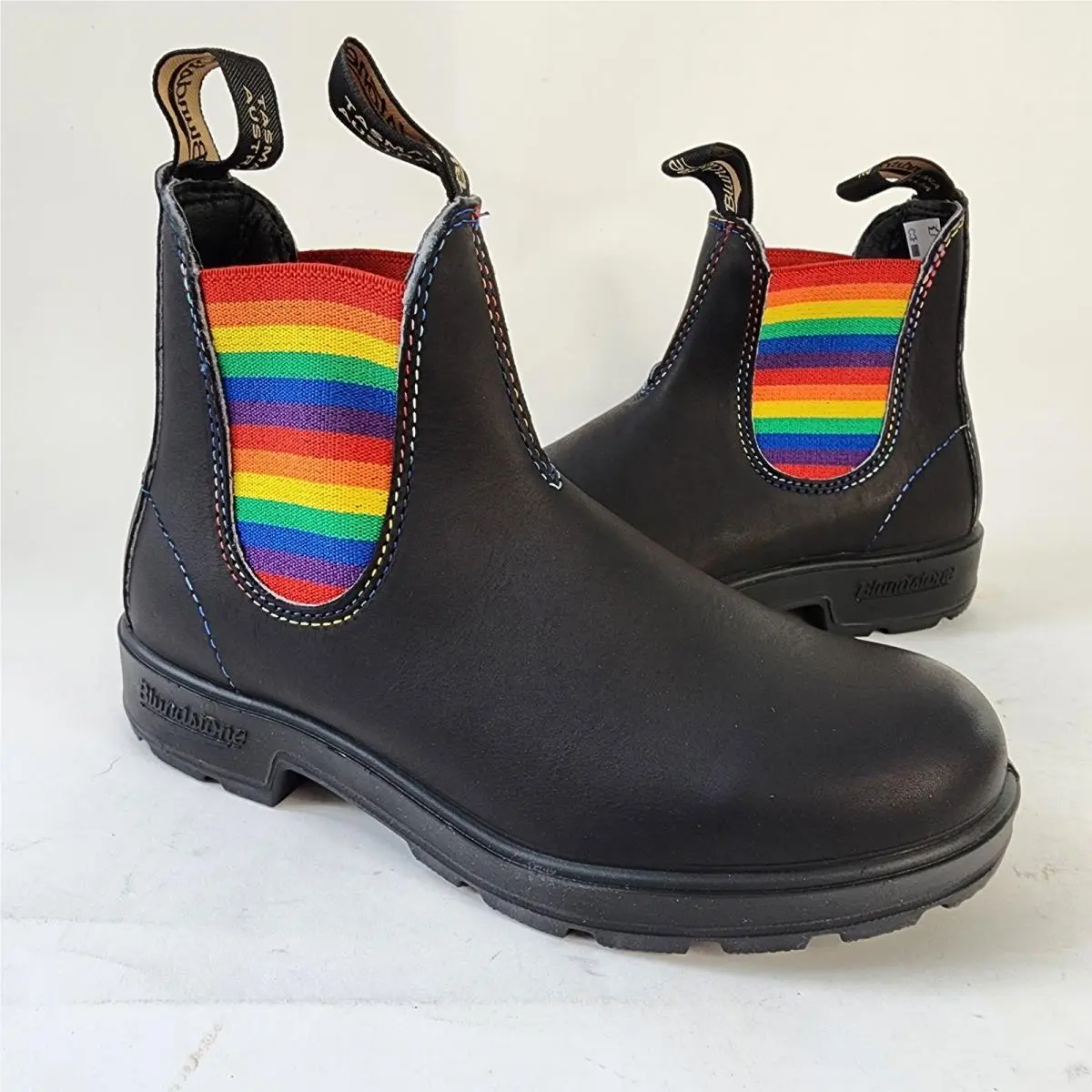 Blundstone 2105 Rainbow Chelsea Boot Women`s 6.5 Black Leather