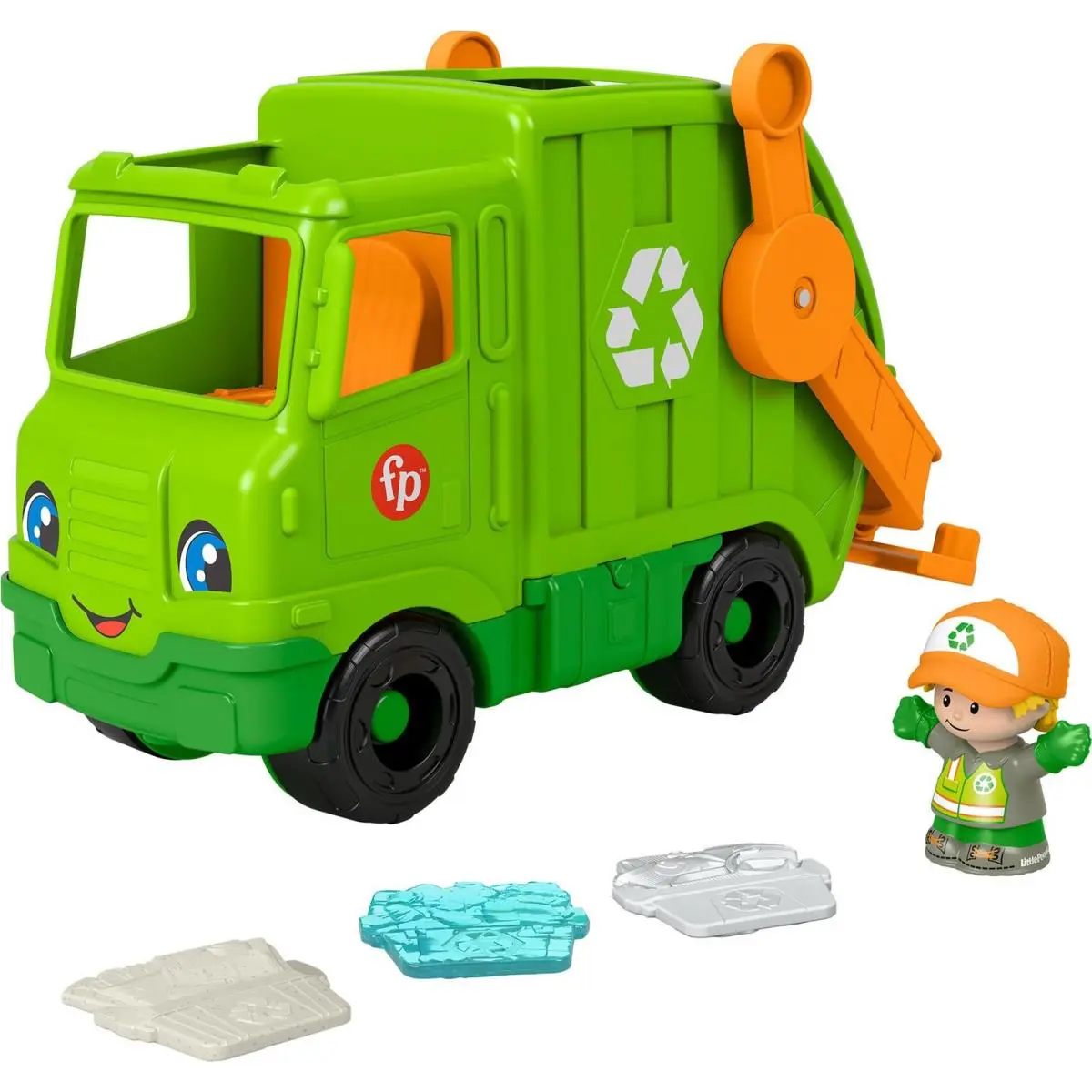 Fisher Price Little People Musical Recycling Truck with Sanitation Worker Figure