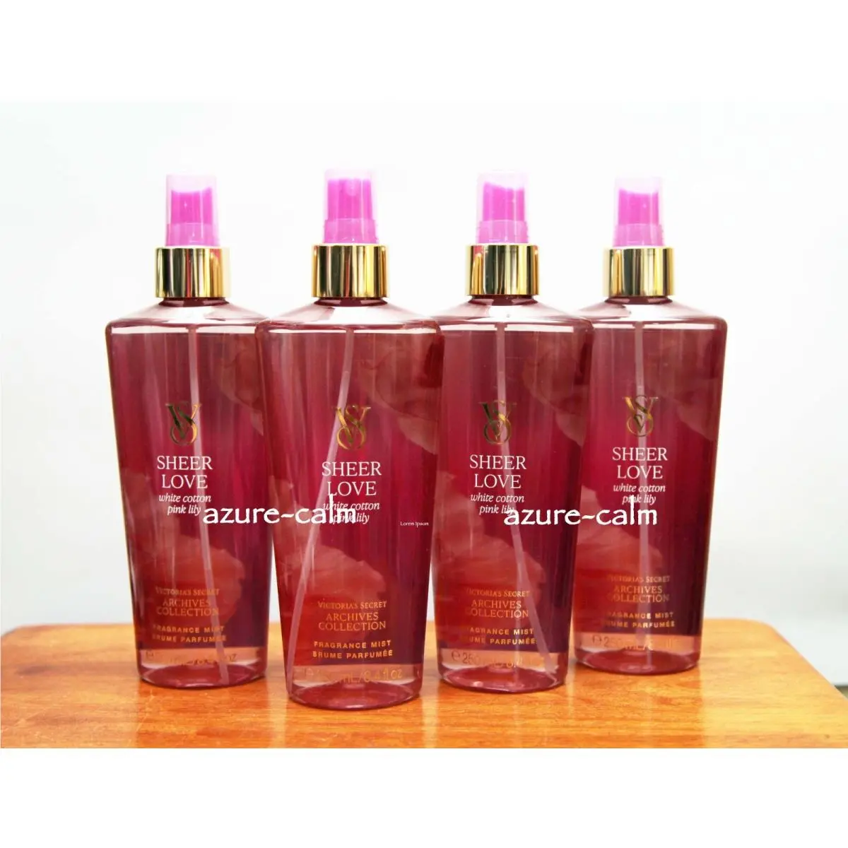Victoria`s Secret Sheer Love 8.4 Ozs Fragrance Body Mist x 4