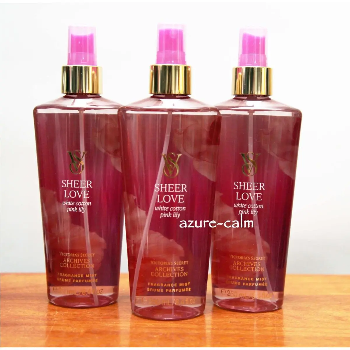 Victoria`s Secret Sheer Love 8.4 Ozs Fragrance Body Mist x 3 by Victoria's Secret