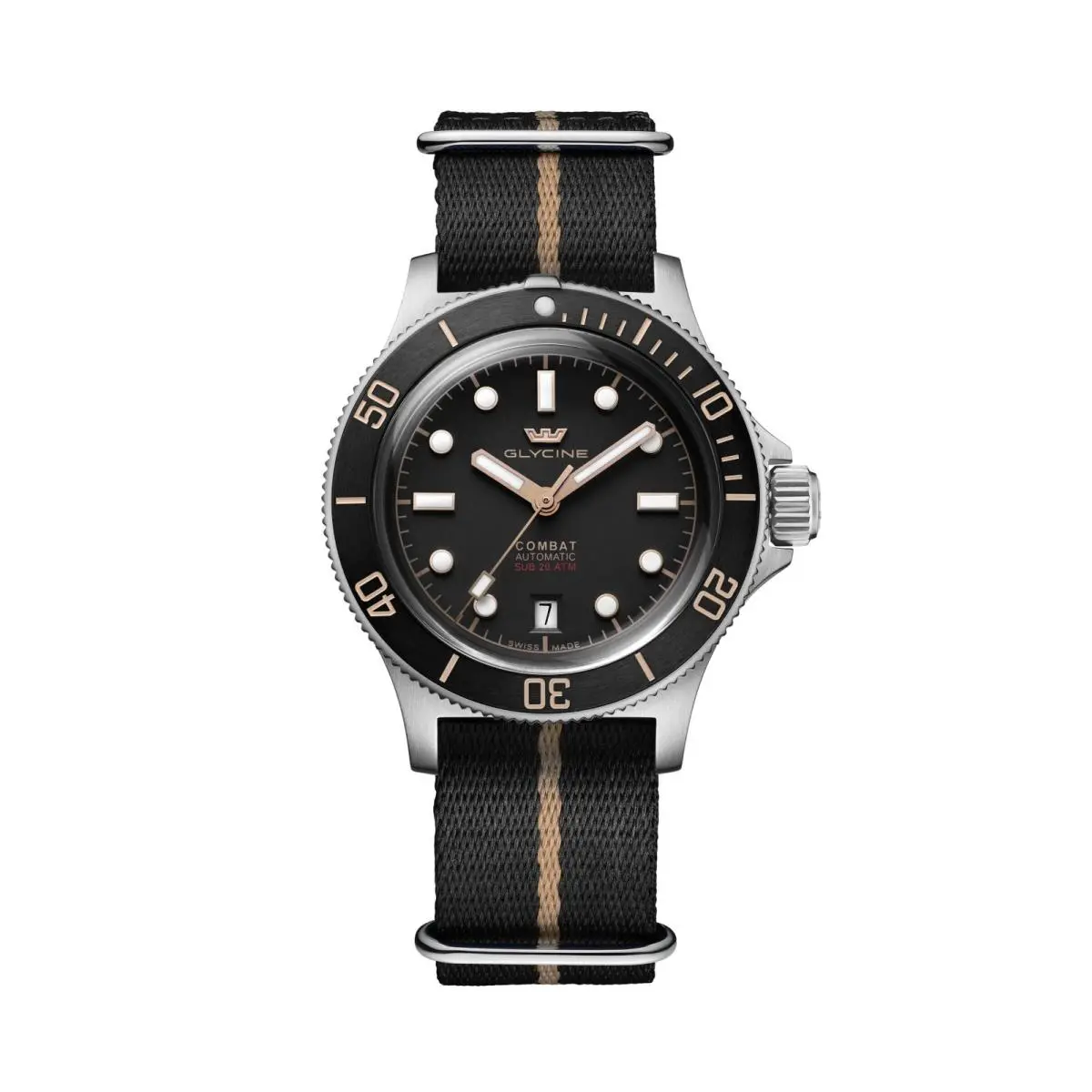 Glycine Men`s Combat Sub Box Ceramic 41mm Automatic Watch GL0522
