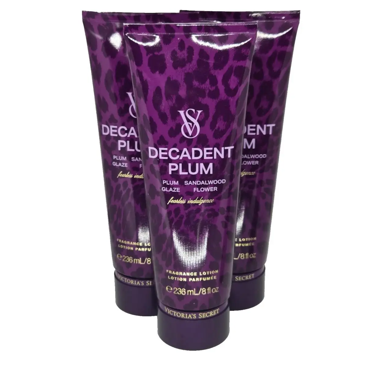 Victoria`s Secret Decadent Plum Body Lotion x3 by Victoria's Secret