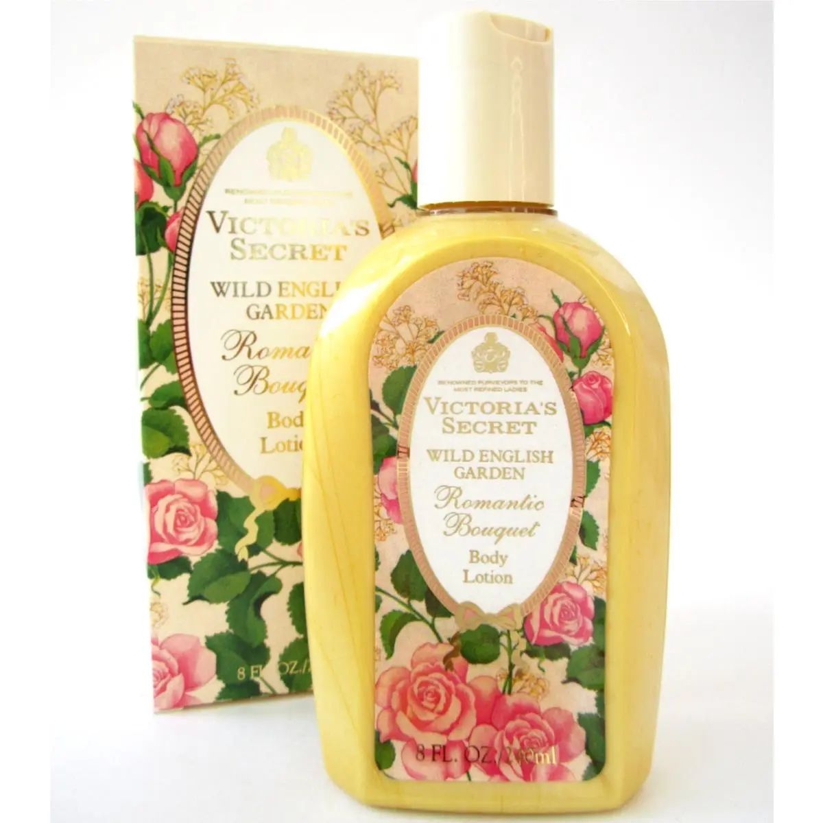 Vintage Victoria`s Secret Wild English Garden Romantic Bouquet Lotion 8 oz