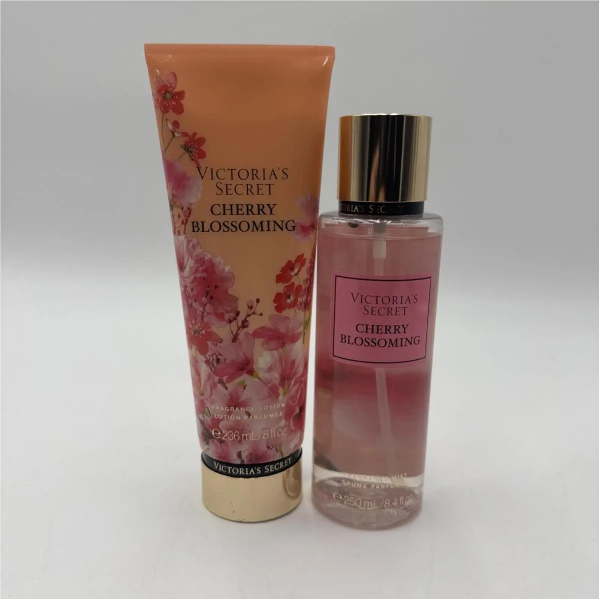Victoria`s Secret Cherry Blossoming Body Mist Body Lotion Set Rare