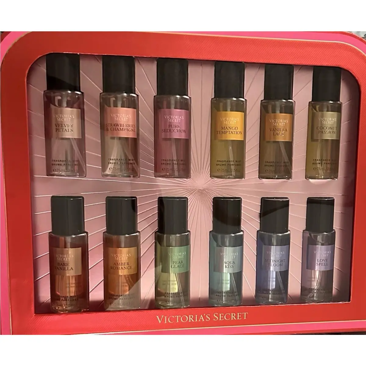 Victorias Secret Mini Mist Gift Set Love Spell Pure Seduction 12pc Set