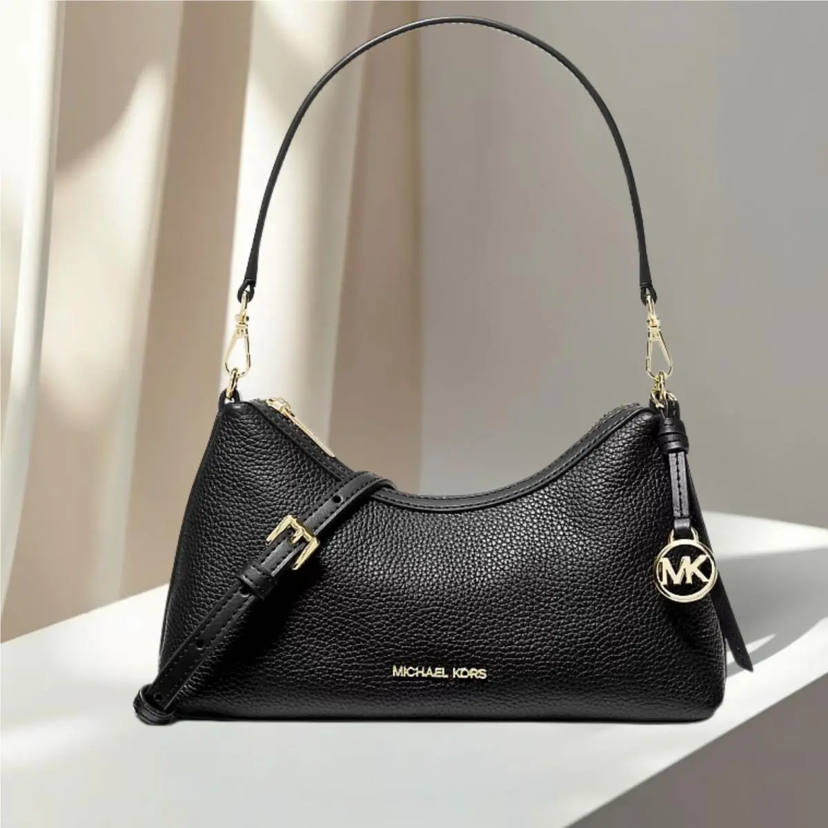 Sammy Women Small Leather Convertible Crossbody Purse Bag Variation BLACK by Michael Kors