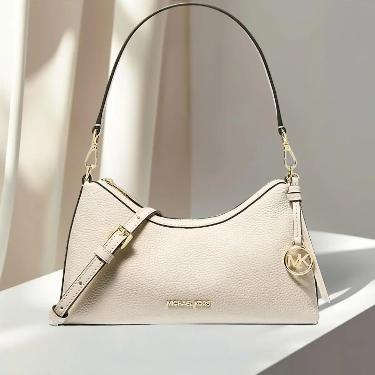 Sammy Women Small Leather Convertible Crossbody Purse Bag Variation LIGHT CREAM by Michael Kors