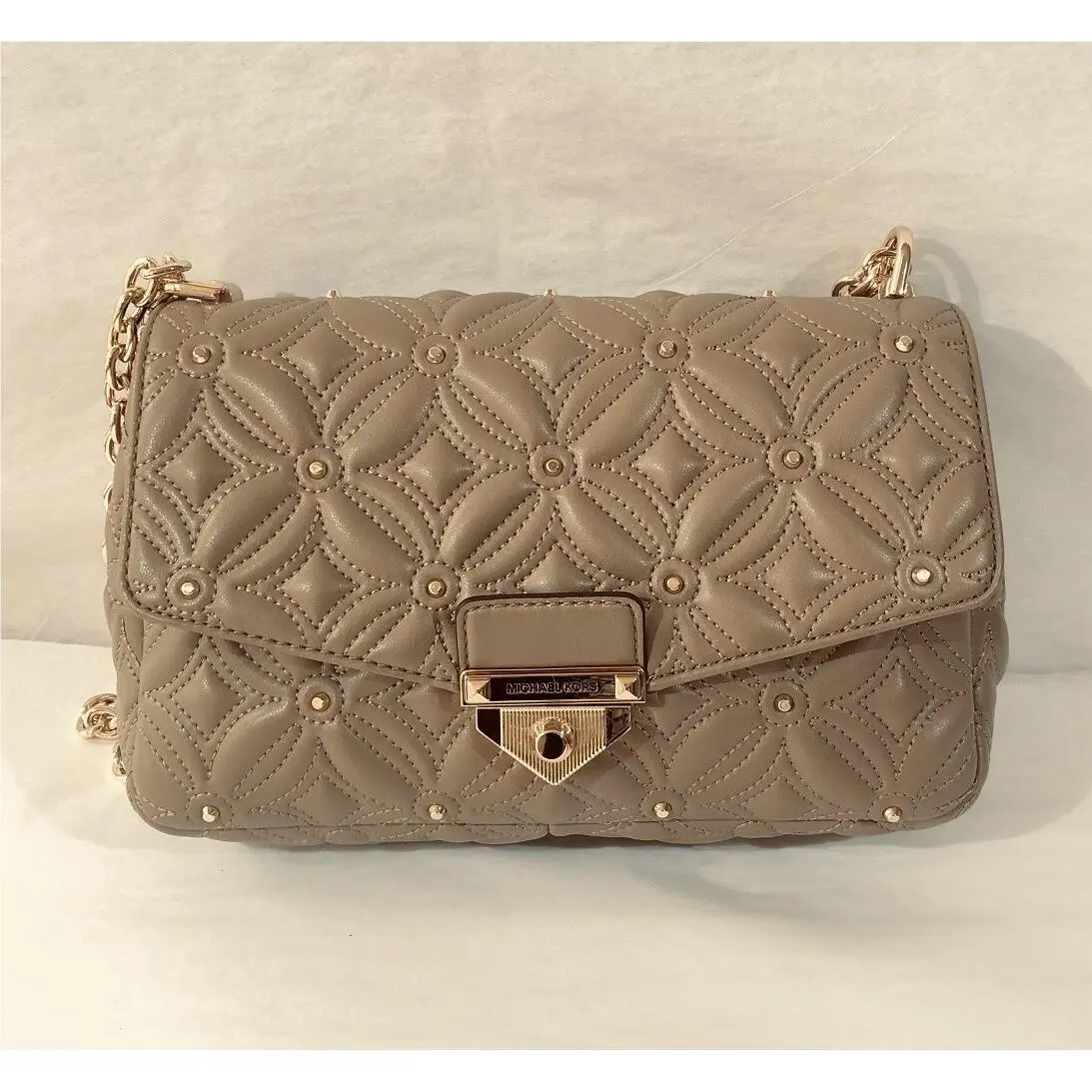 Michael Kors Soho Large Studded Quilted Leather Shoulder Bag