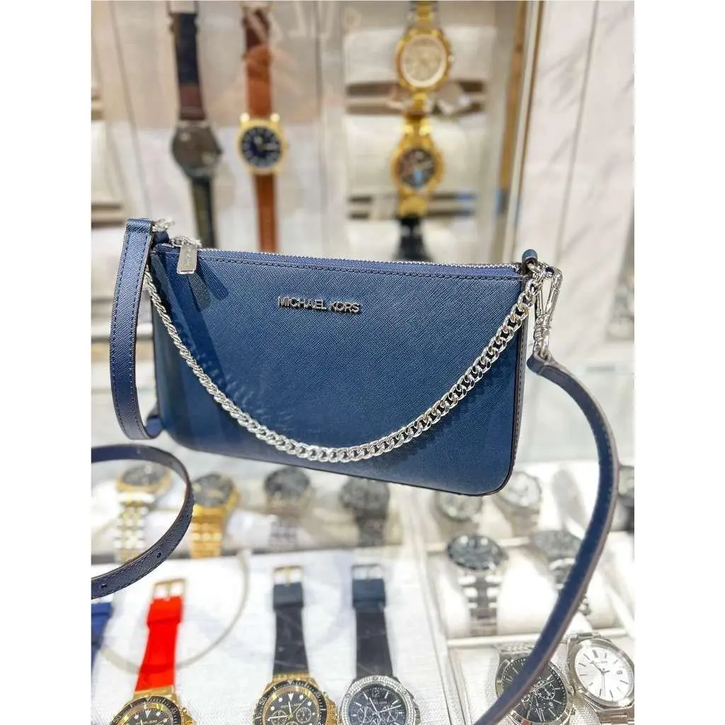 Michael Kors Jet Set Women Medium Saffiano Leather Crossbody Pouch Bag Variation