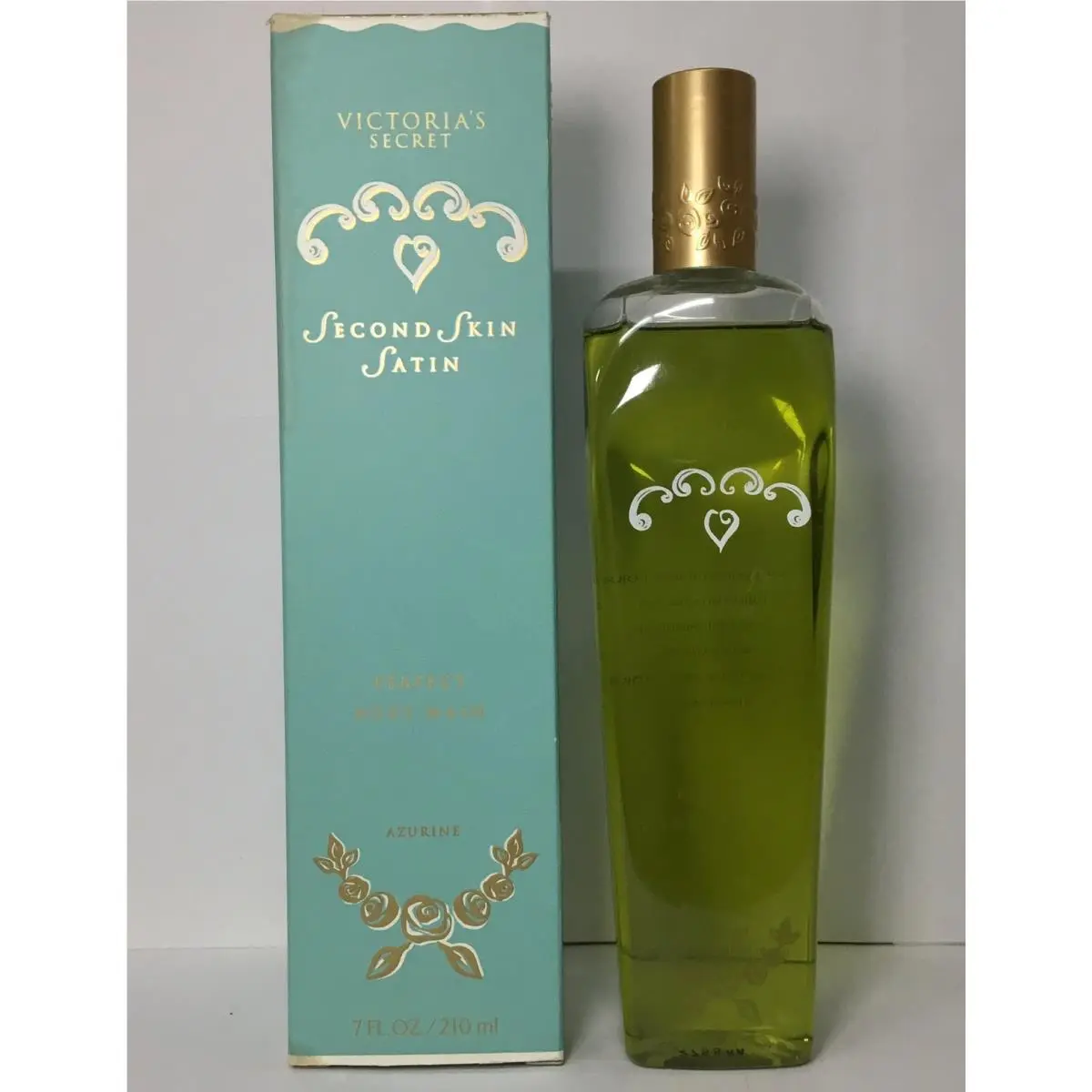 Victoria’s Secret Second Skin Satin Perfect Body Wash Azurine 7.0oz - As Pict