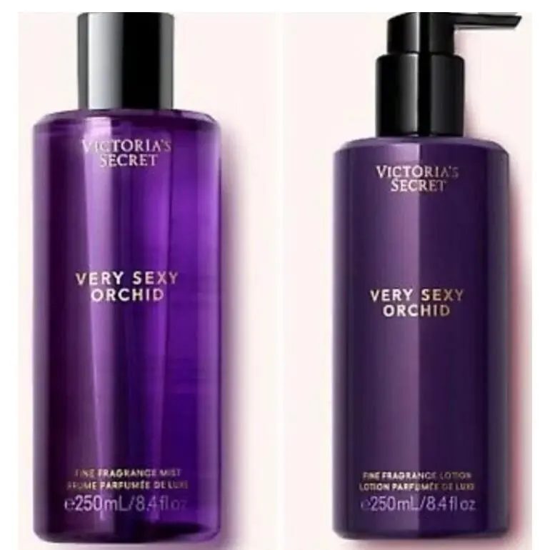 Victoria`s Secret Very Sexy Orchid Set Body Mist Lotion 8.4 FL OZ