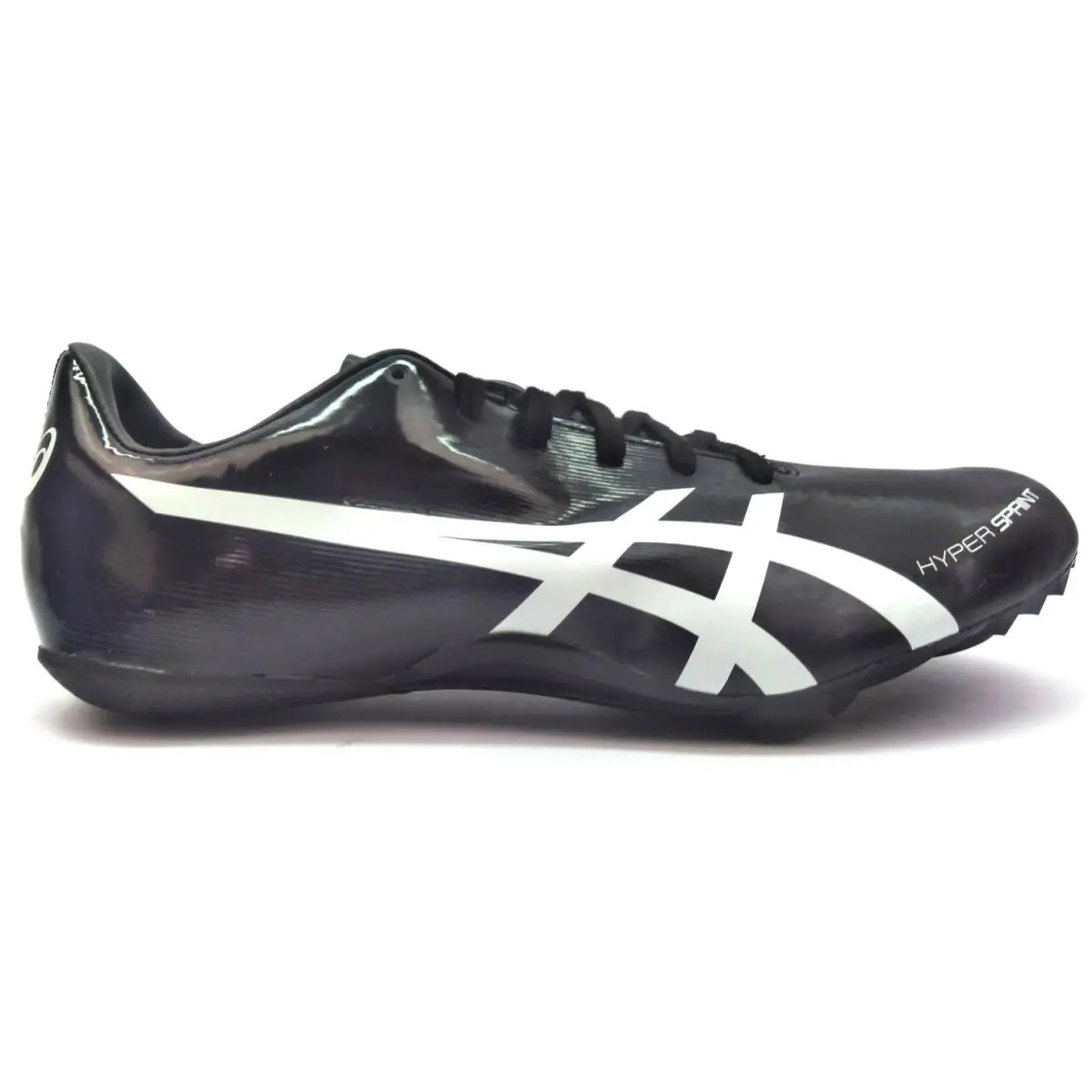Asics Unisex Hypersprint 7 Track Field Shoes Athletic Spikes Sneakers Lace Up - Black/White