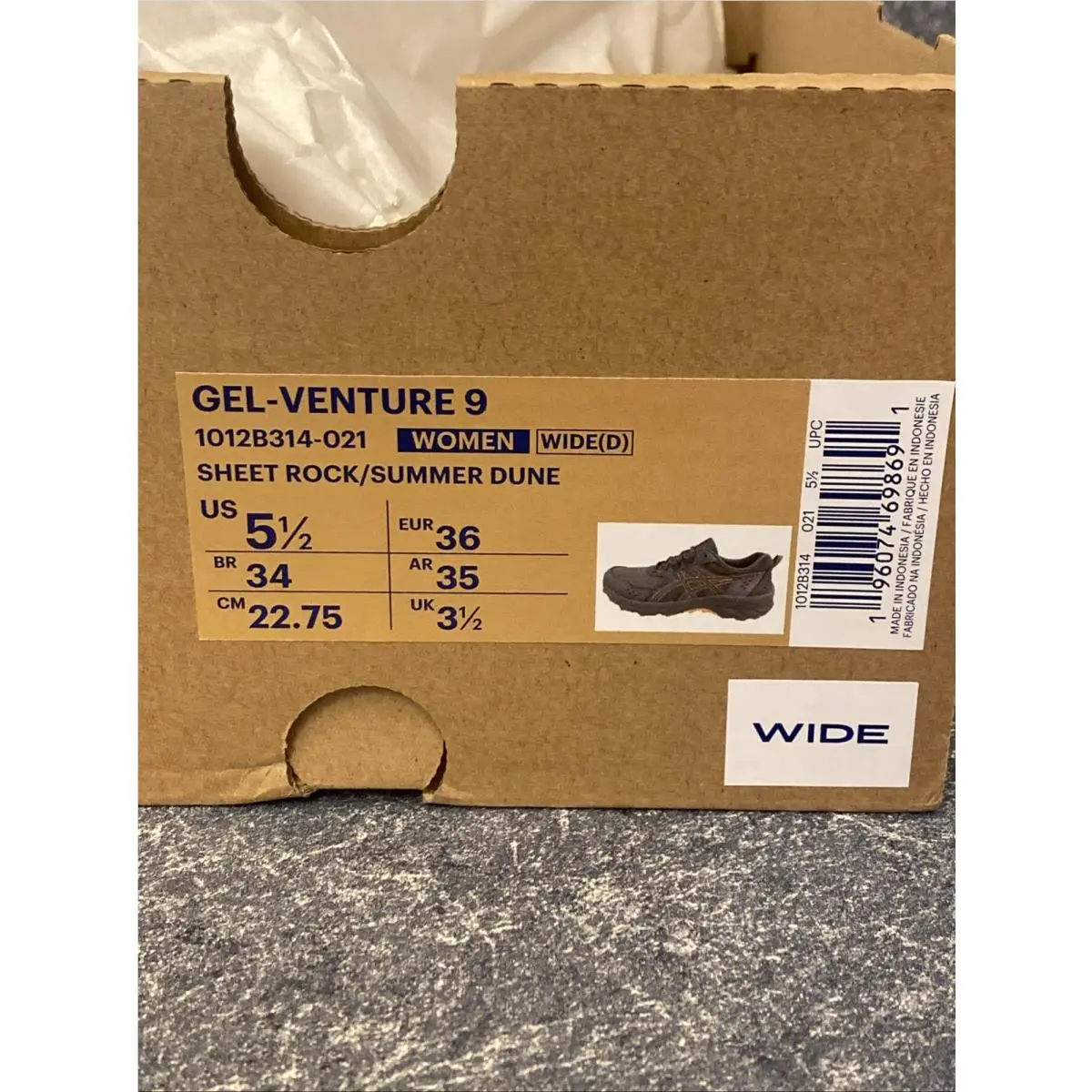 Asics shoes - ASICS GEL-Venture - 1012B314-021 - Gray (UPC: 0196074698691) 10