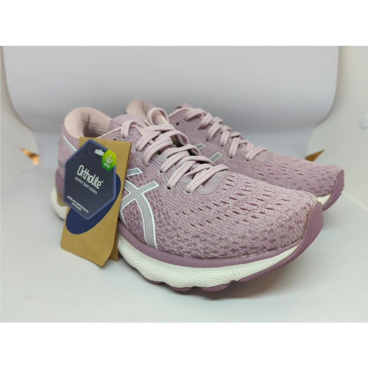 Asics Gel Nimbus 24 Womens Barely Rose White Sz 5.5 1012B201-700
