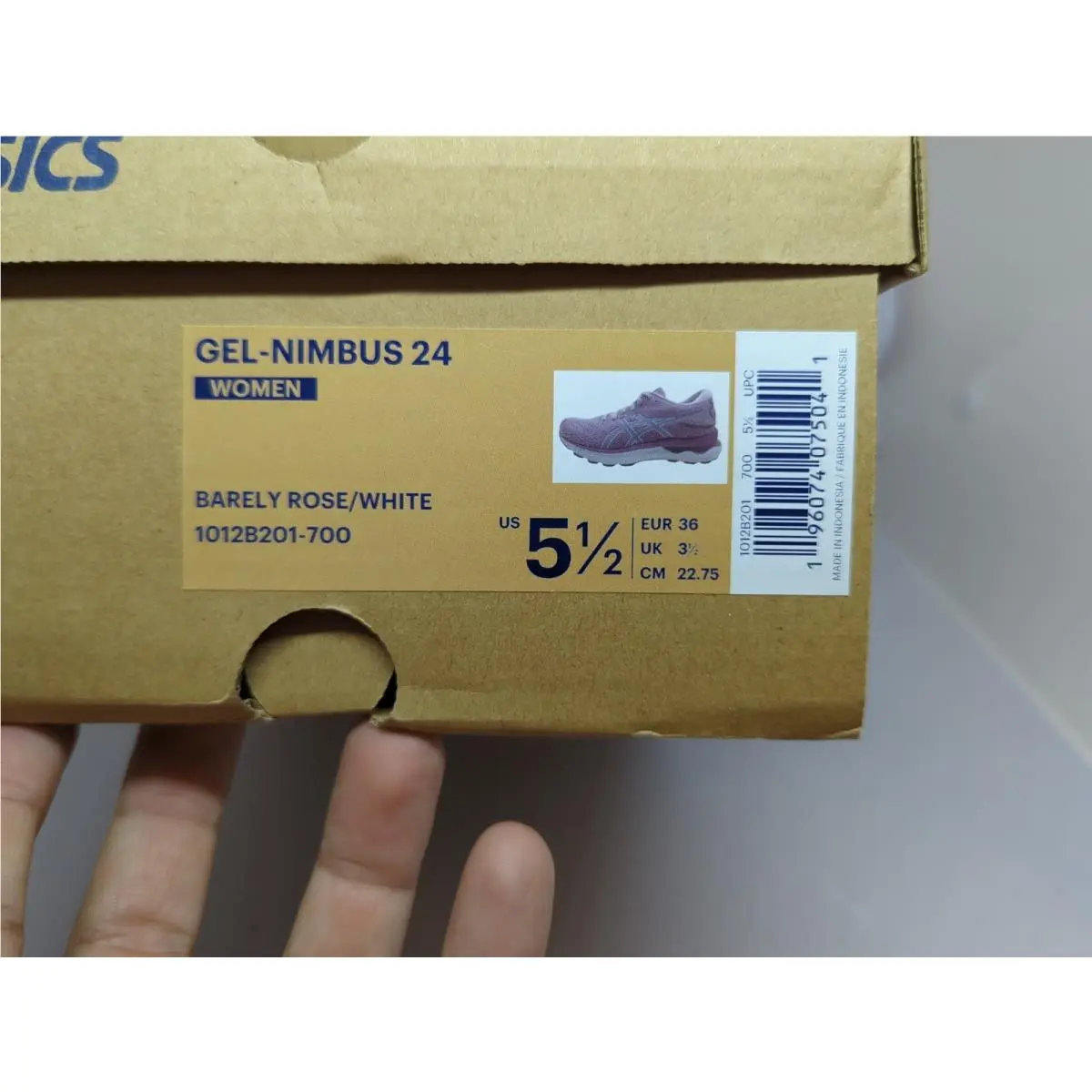 Asics shoes - ASICS GEL-Nimbus - 1012B201-700 - Barely Rose/White (UPC: 196074075041) 9