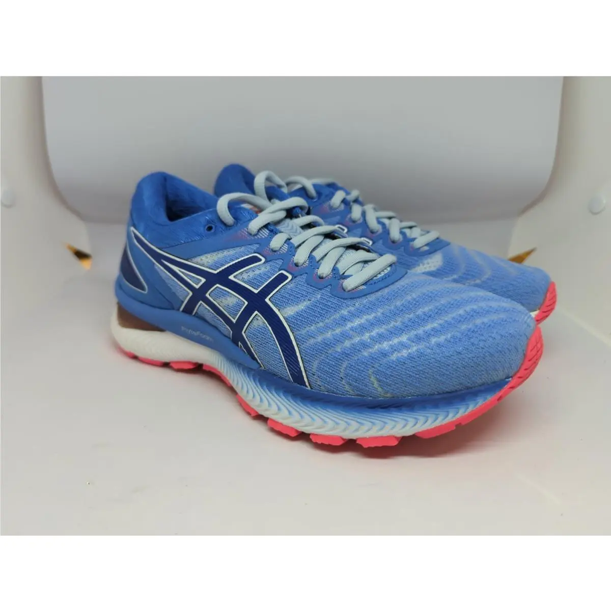Asics Gel Nimbus 22 Womens Soft Sky Tuna Blue Sz 6 1012A587-400