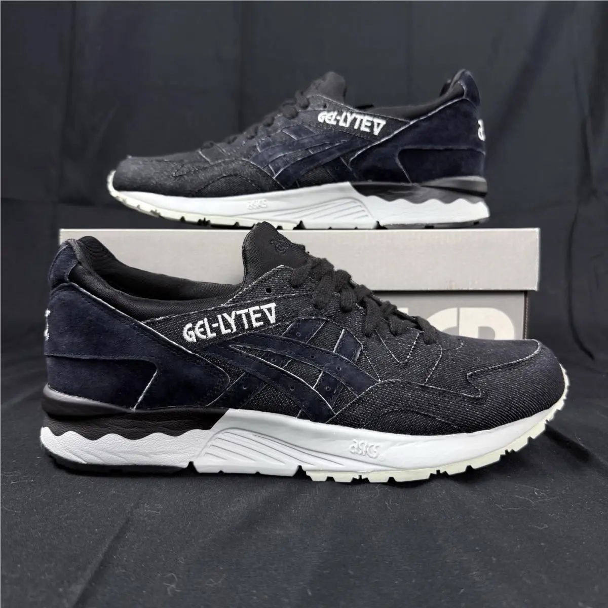 Asics Tiger Gel-lyte V Mens Size 9 Mid Grey Black Lifestyle Sneakers H7AVQ-9690
