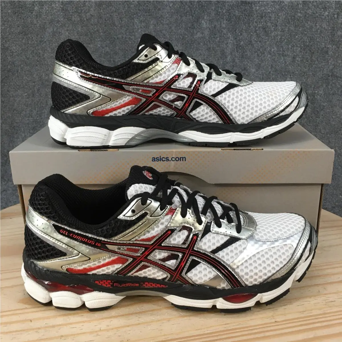 Asics Ascis Gel-cumulus 16 Running Shoes Mens 11.5 2E Lace Up Sneakers Multicolor