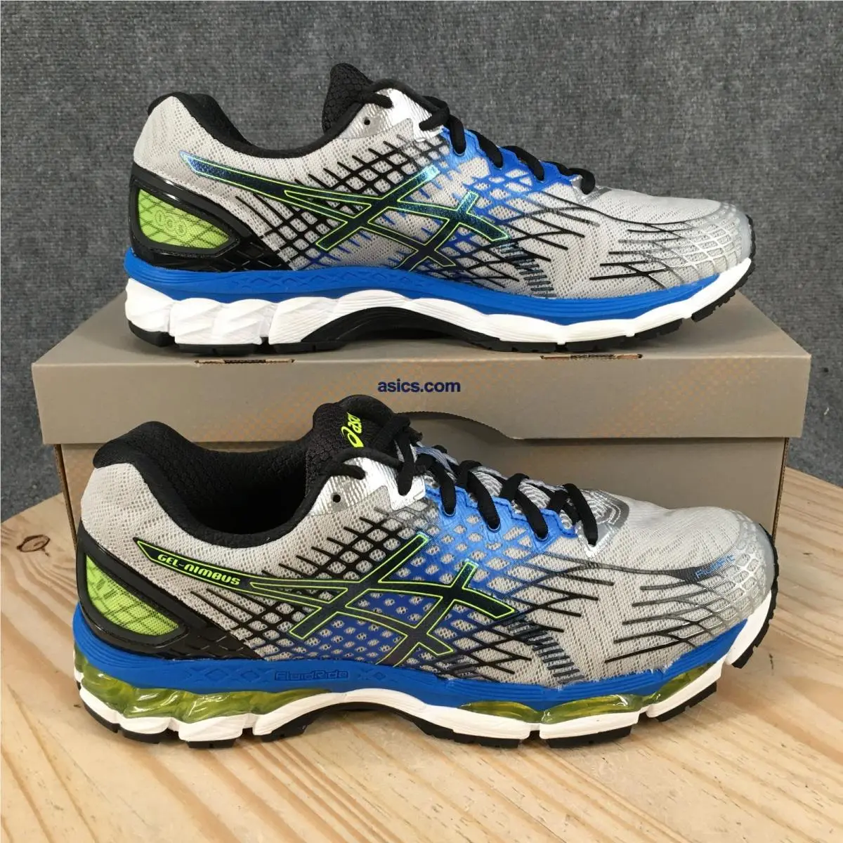 Asics Gel Nimbus 17 Shoes Mens 11.5 EE Athletic Sneakers T508N Gray Blue