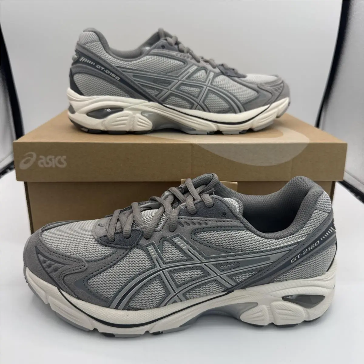 Asics GT-2160 Women’s Size 8 Cement Grey Running Shoes Comfort Athletic