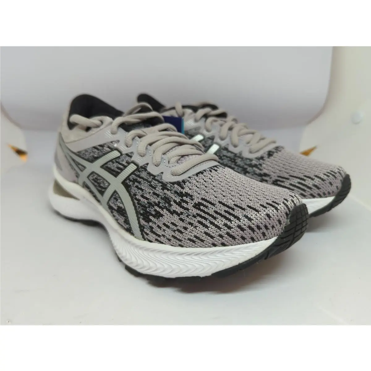Asics Gel Nimbus 22 Knit Womens Haze Pure Silver Sz 5 1012A678-250