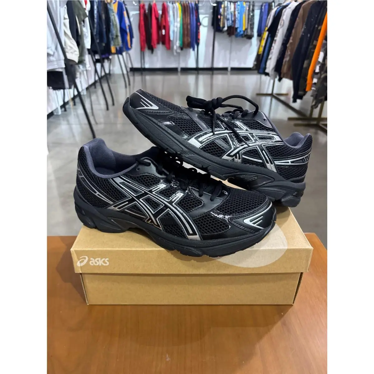 Asics Gel-1130 Black Pure Silver Size 11.5