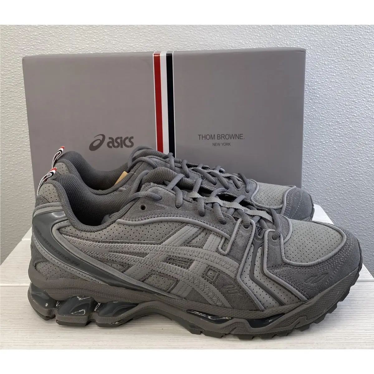 Thom Browne x Asics Gel-kayano 14 Men`s Size 11.5 All Gray Suede Casual Sneakers