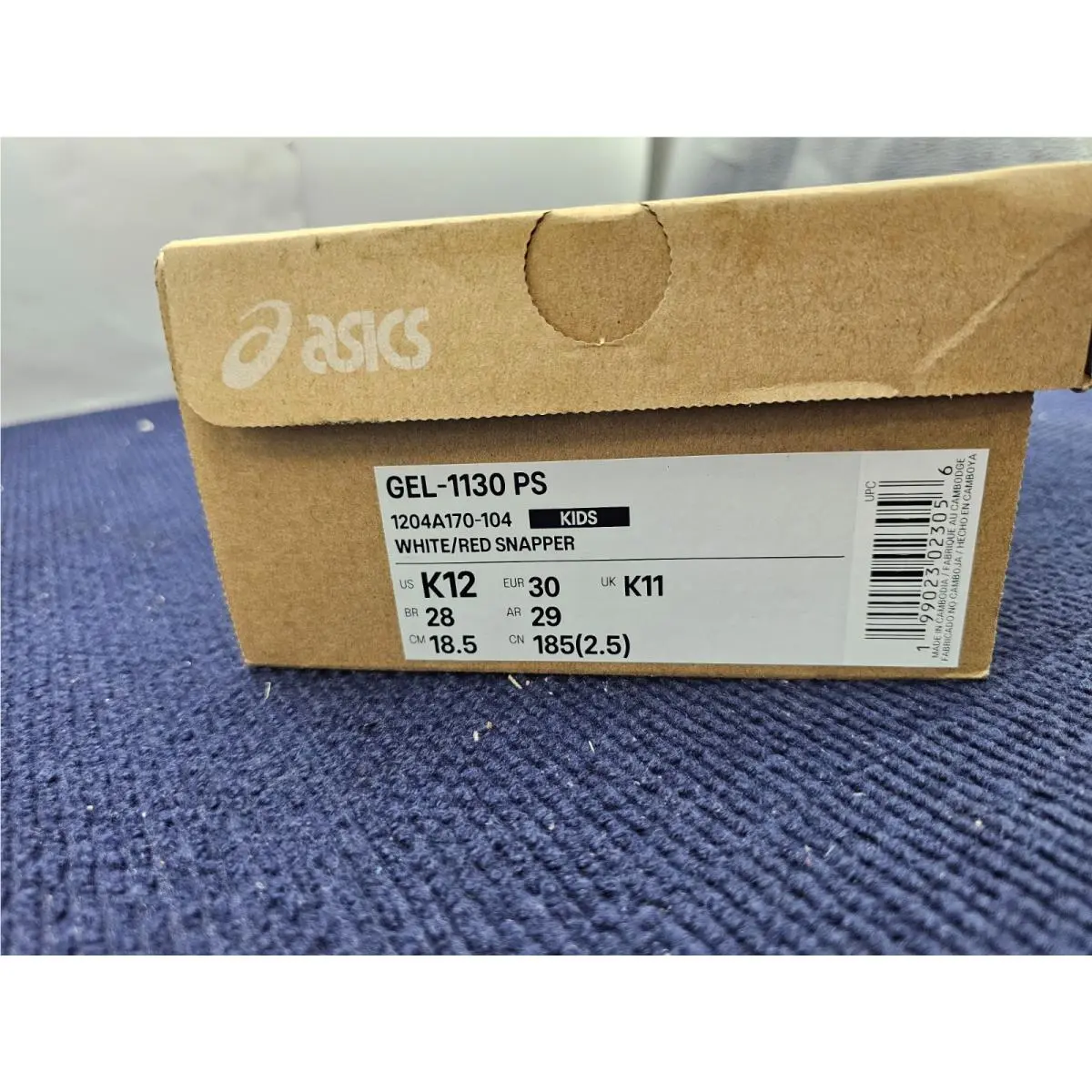 Asics shoes - GEL-1130 PS - 1204A170-104 - White/Red Snapper (UPC: 199023023056) 4