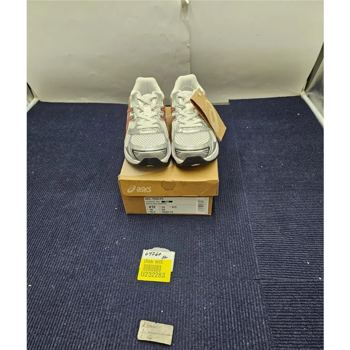 Asics shoes - GEL-1130 PS - 1204A170-104 - White/Red Snapper (UPC: 199023023056) 6