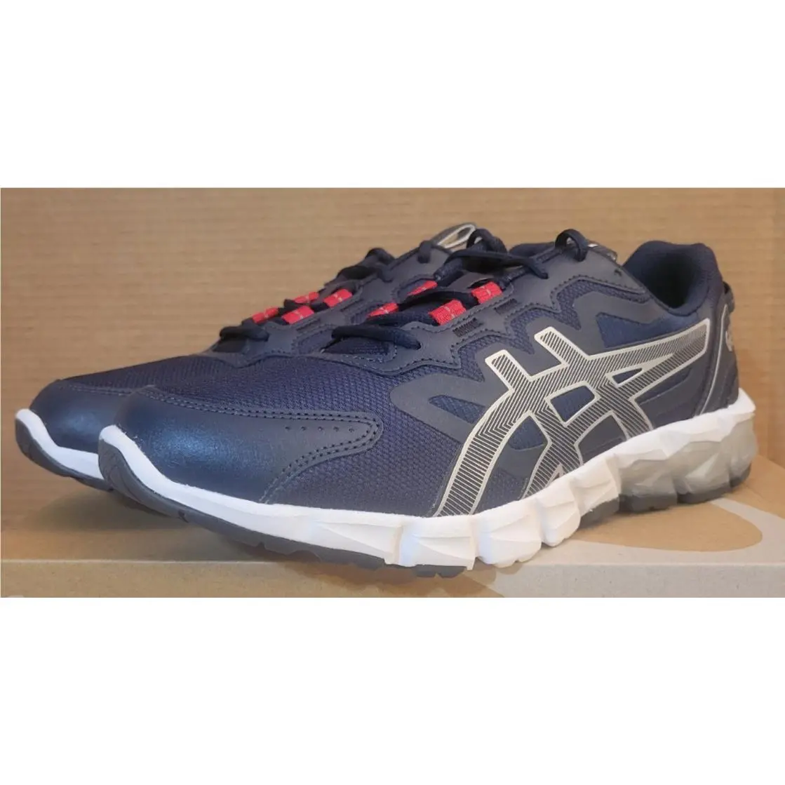 Asics Men`s Gel-quantum 90 Shoes Size 9 French Blue Pure Silver 1201A064-400