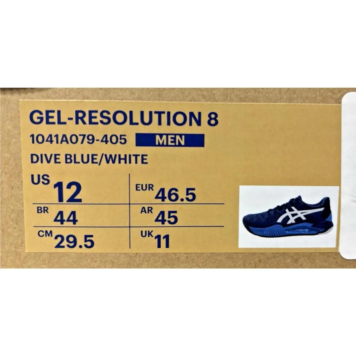 Asics shoes - Asics Gel-Resolution 8 - 1041A079-405 - Blue & White (UPC: 196074440740) 8