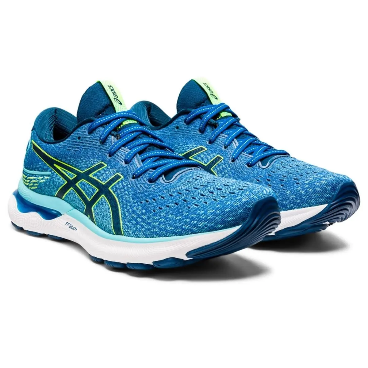 Size 16 - Asics Men`s Gel-nimbus 24 Running Shoes Lake Drive/hazard Green