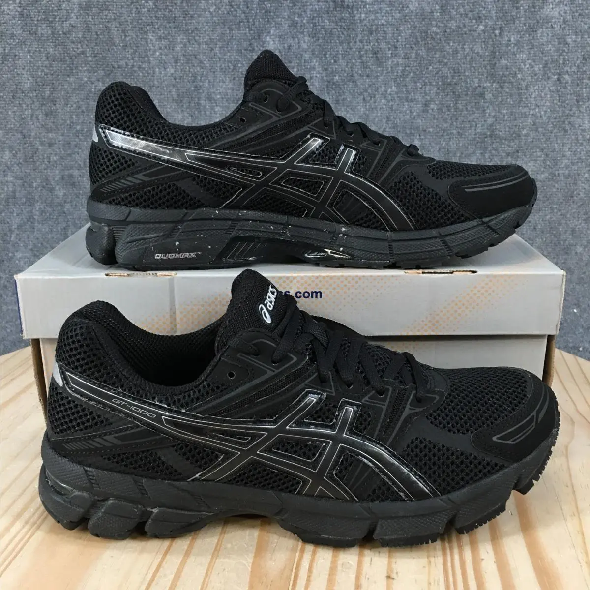 Asics GT-1000 Running Shoes Womens 11D Black Duomax Gel Sneakers T2L7N