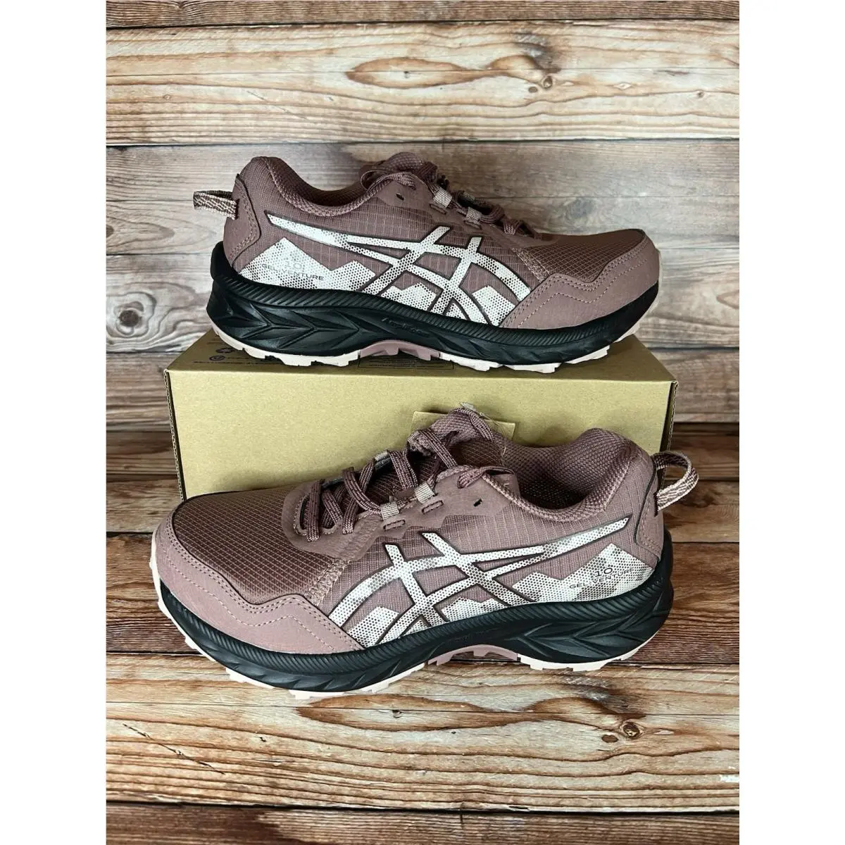 Asics Gel-venture 10 Rubble/red Fawn Ortholite Women’s Size 6.5 No Lid