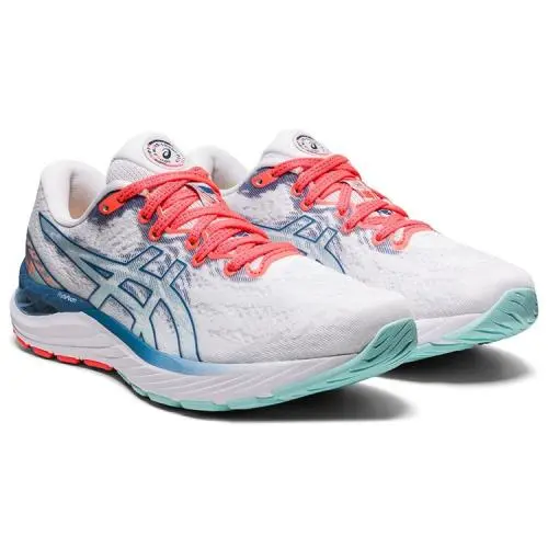 Asics Women`s Gel Cumulus 23 Running Shoes White/grey Floss 10 M