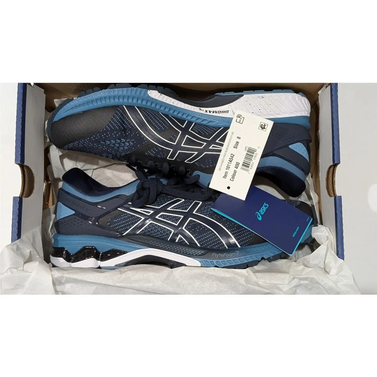 Asics Gel Kayano 26 Men`s Size 8 Width 2E Midnight/grey Floss Box