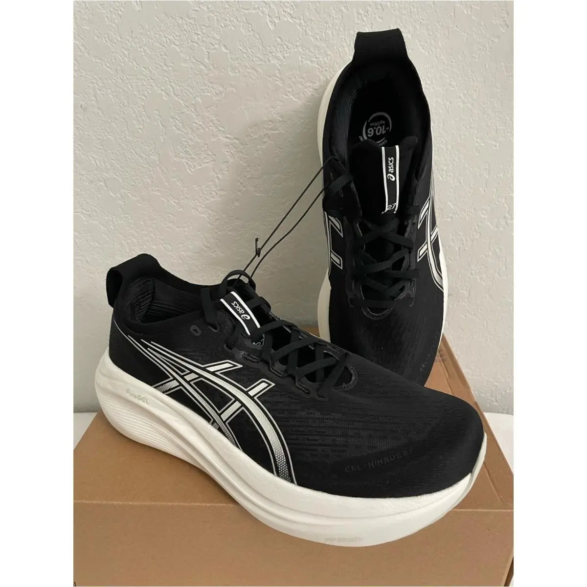 Asics Gel-nimbus 27 Running Shoes Women Size 13 Wide Black