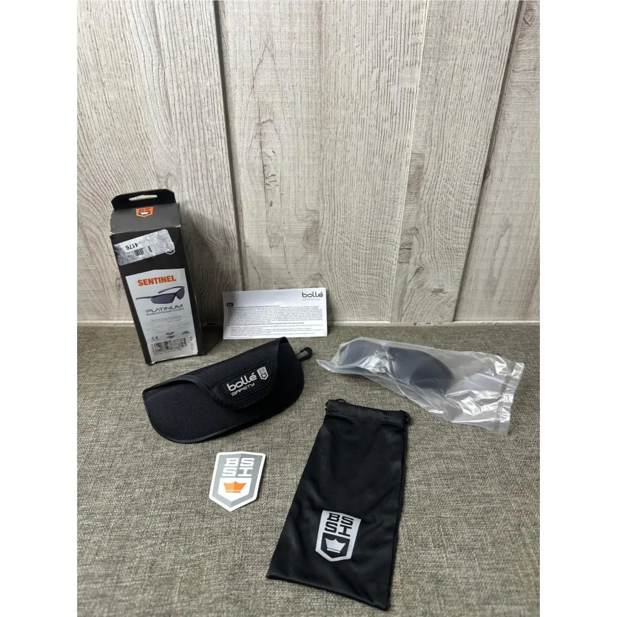 Bolle Safety Sentinel Bssi Tactical Ballistic Sunglasses Black Platinum Coating