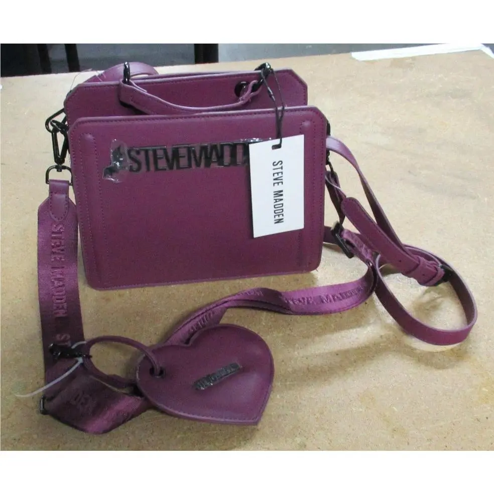 Steve Madden Satchel Plum Purple Bevelyn Bats Crossbody Bag Halloween