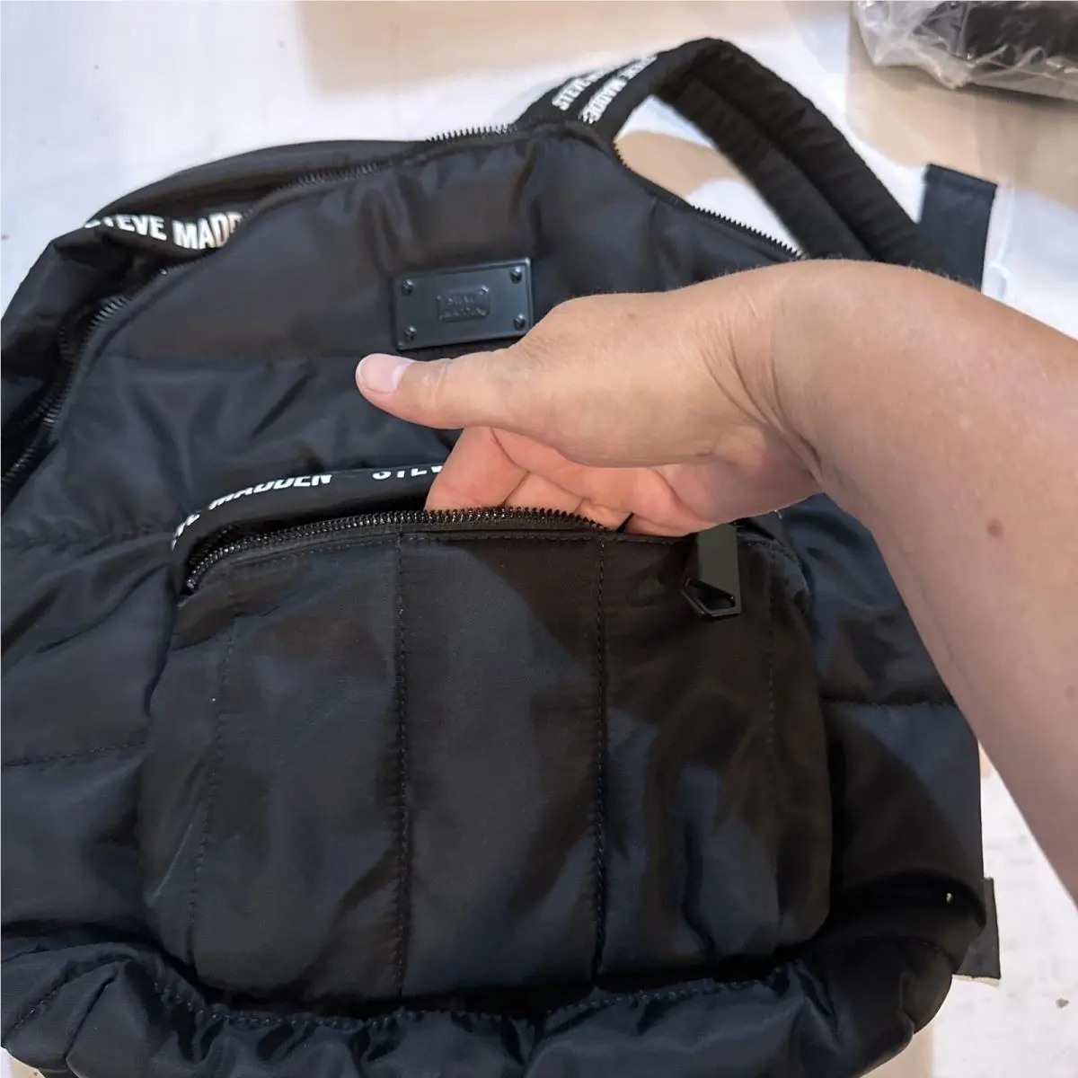 Steve Madden Backpack Black Full Size Pencil Case