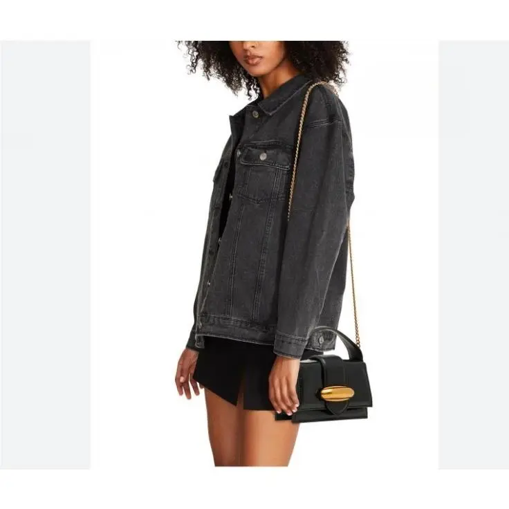 Steve Madden Bmishell Faux-leather Mini Top Handle Chain Link Crossbody -black