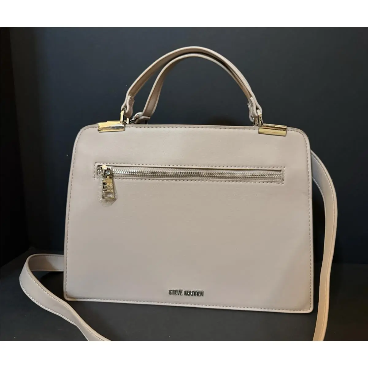 Beige Steve Madden Bevelyn Satchel