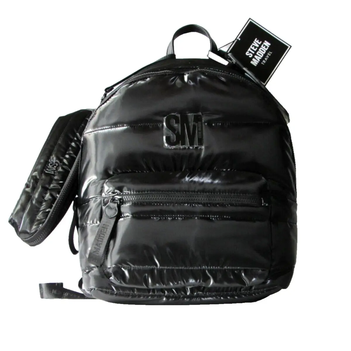 Steve Madden Travel School Gym Backpack Cosmetic Wrislet Black Water-resistant
