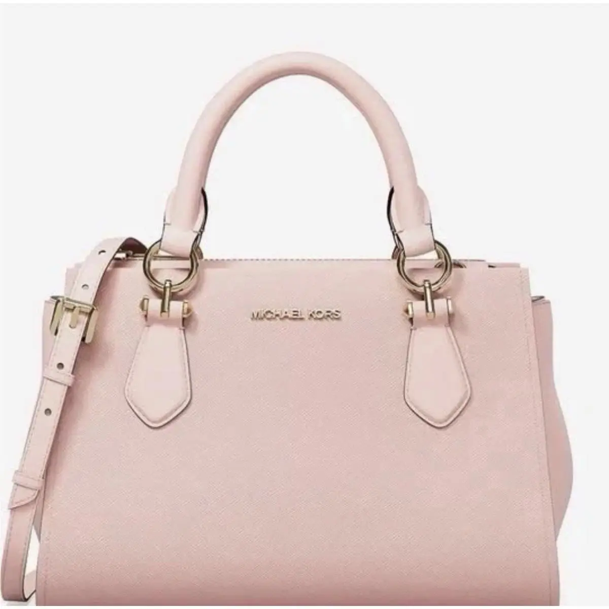 Michael Kors Marilyn Small Leather Satchel Shoulder Crossbody Bag Powder Blush