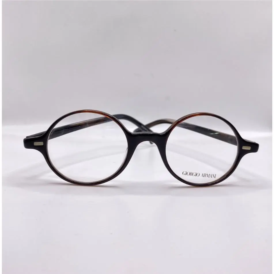 Giorgio Armani GA784 Izs Brown Round Plastic Eyeglasses Frame 46-21-145