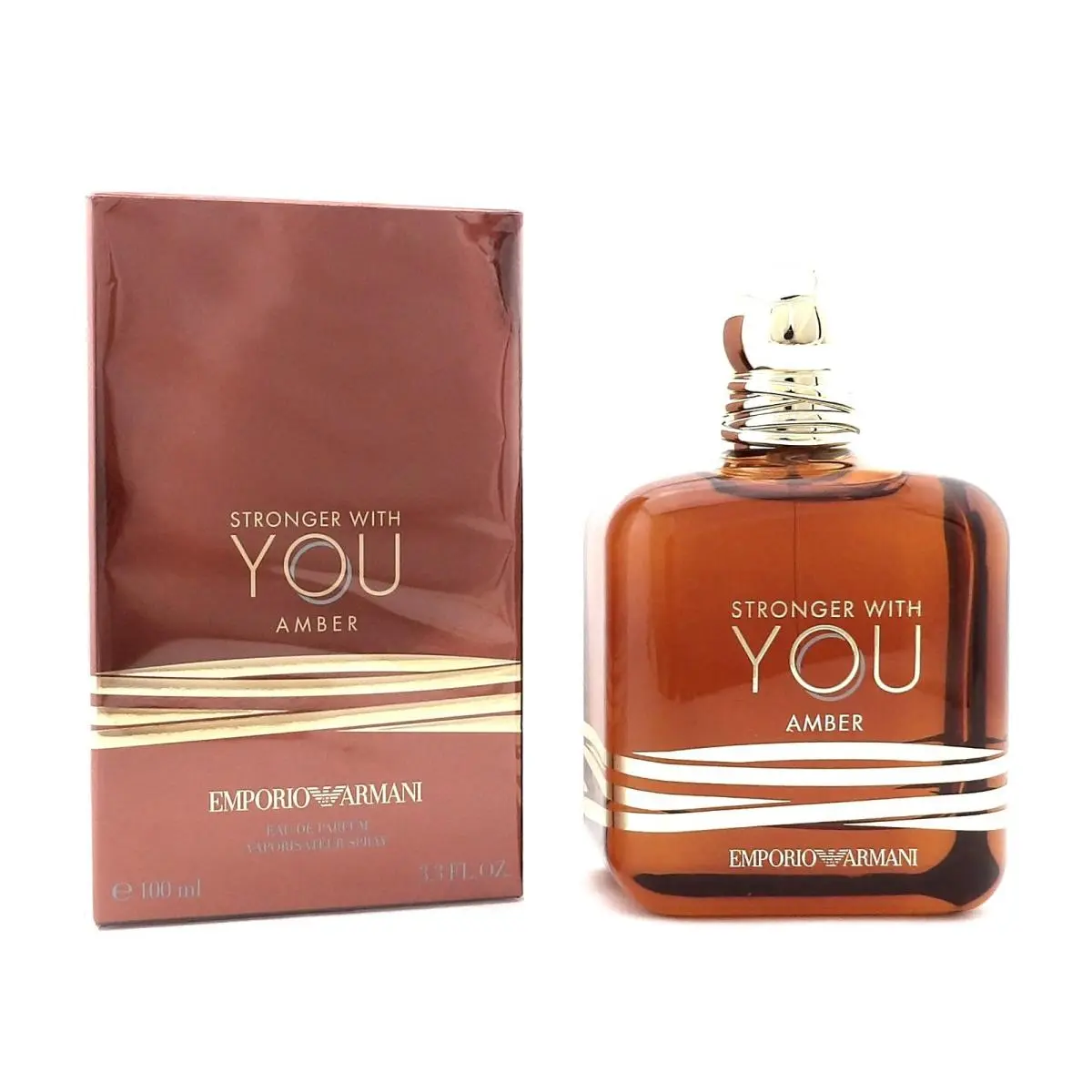 Emporio Armani Stronger with You Amber 3.3 Oz. Edp Spray For Men. Box