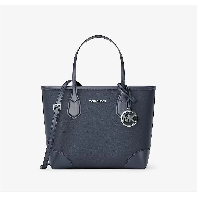 Eva Women Extra-small Saffiano Leather Convertible Tote Bag Navy by Michael Kors